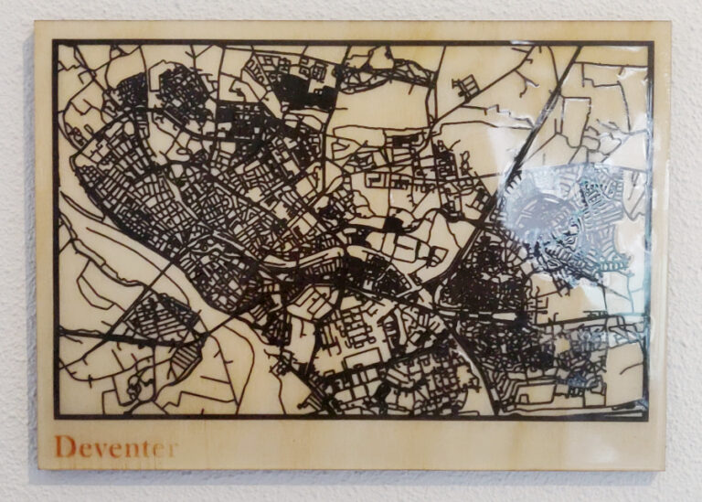 De kaart van Deventer